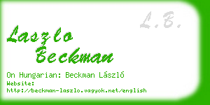 laszlo beckman business card