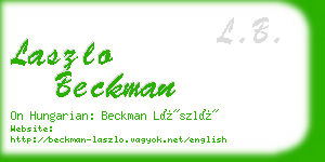 laszlo beckman business card